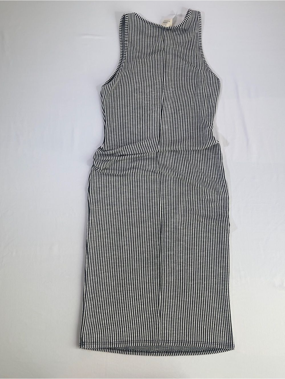 Caution To The Wind Black & White Striped Maxi Tank Dress - Picture 2 of 5